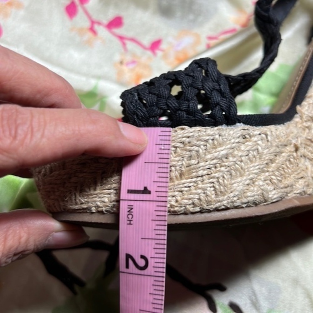 Steve Madden black strappy espadrille size 8 black - Picture 13 of 14